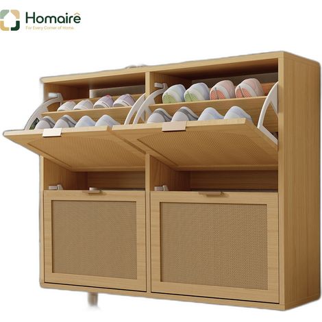 Flur- Garderobenschrank Eiche aus Polyester 100 x 25 x 90 cm HOMAIRE (1/5)