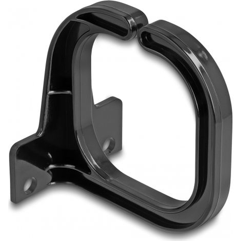 Delock Soporte de cable 83 x 60 mm con placa de montaje negro