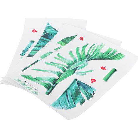 Stickers muraux à motifs de plantes tropicales, papier peint autocollant pour la décoration des murs de la chambre et du salon (1/5)