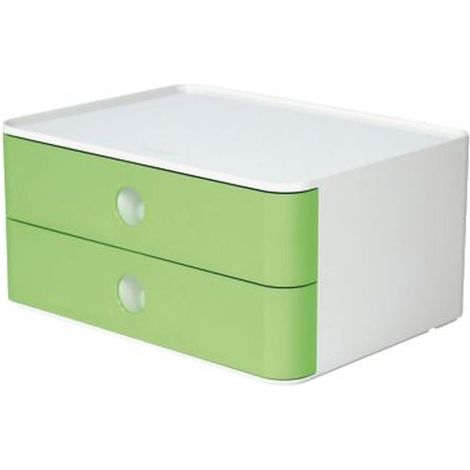 HAN 1120-80 SMART-BOX ALLISON, Cassettiera Impilabile Con 2 Cassetti, Lime Green
