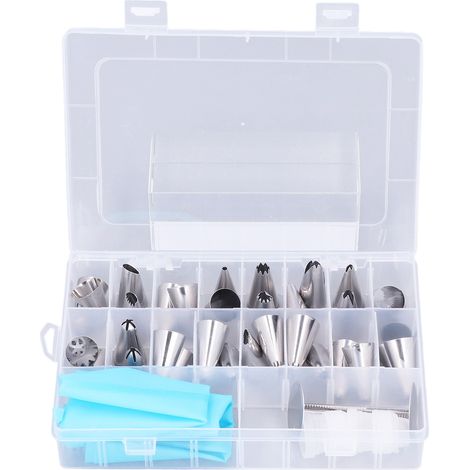 Embouts à Pâtisserie en Acier Inoxydable Alimentaire 32 Pièces pour Décoration Cupcakes Réutilisables Kit DIY (1/5)