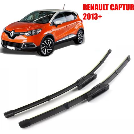 KIT 2 SPAZZOLE TERGICRISTALLO ANTERIORE PER RENAULT CAPTUR DAL 2013 350MM+650MM