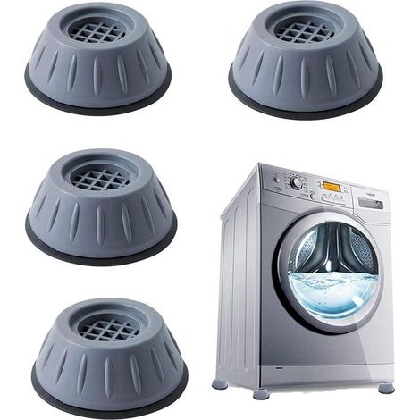 Patins anti-vibrations caoutchouc antidérapant, 4 Pièces Tampons À Pied Machine À Laver Anti Vibration Tampon, pieds de machine à laver,universel pour lave-linge et sèche-linge. (1/5)