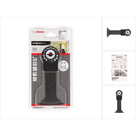 Lama per tagli dal pieno BIM MAII 52 APB Wood and Metal Starlock Max per Utensili Multifunzione 2608662574 BOSCH (1/5)