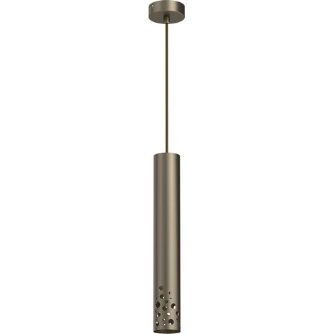 Suspension tube doré métal Tibia Buble GU10 8W Luminex