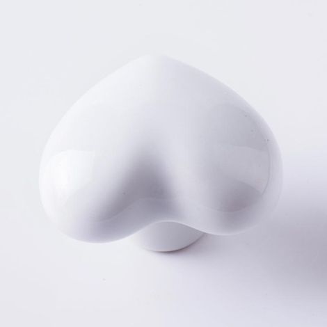 pack De 8  Blanc Poignes Et Boutons De Tiroir Ceramique Poigne De Meuble Porte Bouton Pour La Chambre Des Enfants  (vient Avec Des Vis) (1/5)