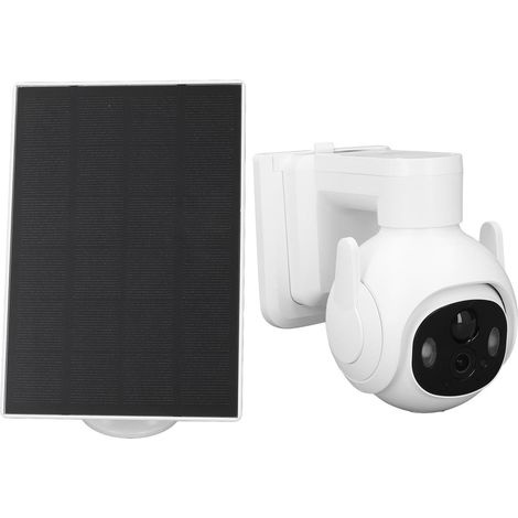 Caméra de sécurité extérieure solaire 2K 3MP avec panneau solaire 3,5W, détection de mouvement IA, vision nocturne couleur, panoramique et inclinaison à 360° (1/5)