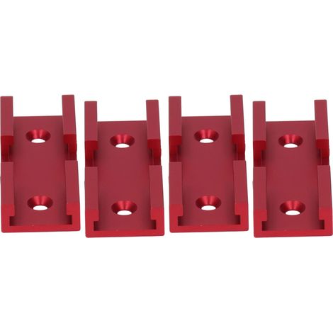 4 Stück T-Schienen-Kreuzverbinder aus Aluminiumlegierung für die Holzbearbeitung, rot (1/5)