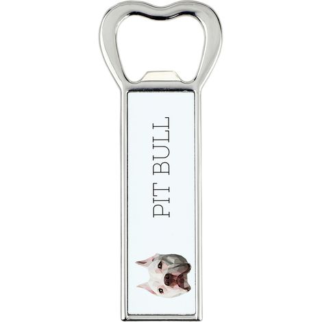 American Pit Bull Terrier, Pit Bull, American Pit Bull Terrier, Pitbul, apbt - apribottiglie con foto e iscrizione per birra Art-Dog (1/5)
