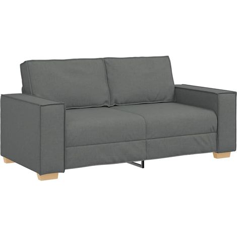 Canapé 2 places,Sofa pour Salon,Banquette Gris foncé 140 cm Tissu CFW311619 (1/5)