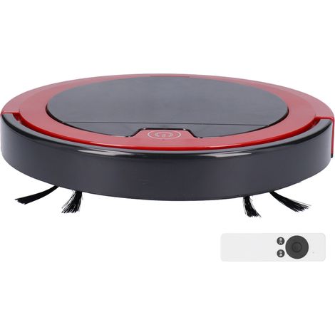 Aspirateur robot intelligent avec télécommande sans fil, aspiration automatique puissante, balayage et lavage, petit aspirateur idéal pour les personnes paresseuses, rouge, rechargeable par USB, DC5V (1/5)
