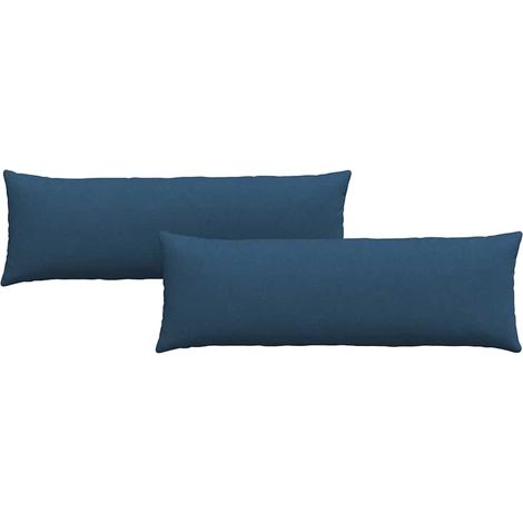 Maison Exclusive - Cuscini da Divano 2 pcs Blu 120 x 40 cm Tessuto