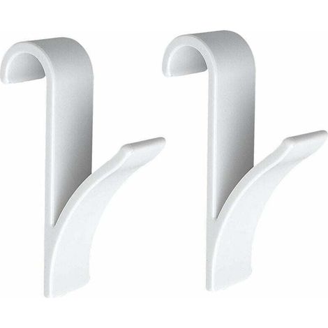 Set mit 2 Heizkörperhaken für Handtuchwärmer. Weiße Heizkörperhaken aus Kunststoff. (1/4)