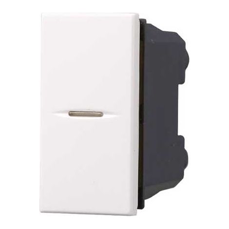 Bouton axial 1P 10A compatible Bticino Axolute couleur blanc Ettroit AB0601
