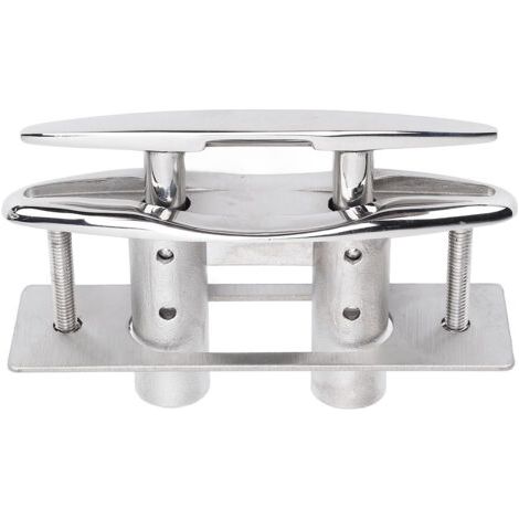 Taquet de Bateau, Taquet de Pont Rétractable en Acier Inoxydable de 12,7 Cm, Robuste, à Montage encastré, avec Plaque de Support et écrous de Verrouillage, Taquet de Corde pour. (1/5)