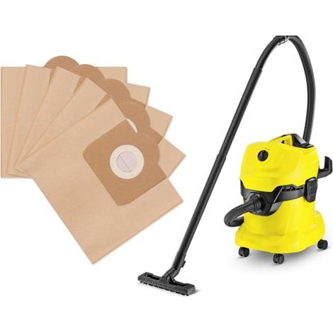 10 sacs à poussière en papier - Sacs pour aspirateur - Emballage de rechange pour aspirateurs eau et poussière - Compatibles avec les modèles Kärcher WD3, WD3 Premium, SE4001, MV3, WD3200, WD3500P, A2 (1/5)