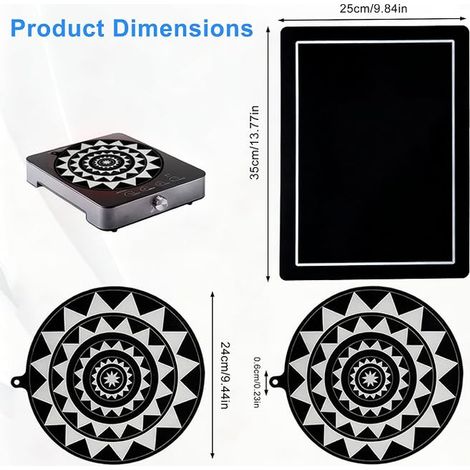 Induction Hob Protector Mat, Temperatures from -40°C to 250°C (1/4)