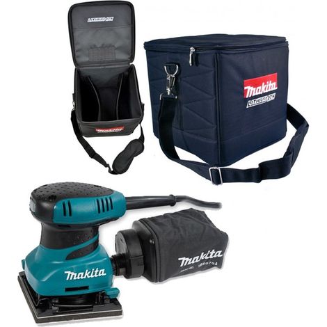 Makita BO4556 1/4"" Sheet Palm Sander 240V Clamp System with Cube Bag
