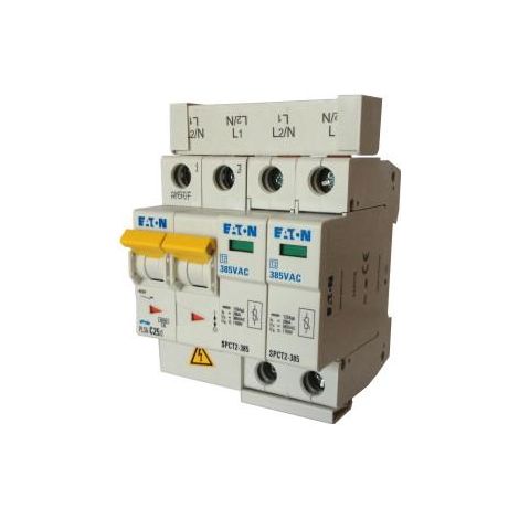 Ensemble parafoudre classe II tétrapolaire070040476 EATON SPCT2-385/4+PLS