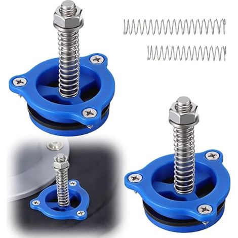 Valve d'aspiration pour l'extraction de poussière, valve d'aspiration pour fûts en plastique et séparateurs cycloniques, empêche l'affaissement des seaux dans les systèmes d'aspiration (1/4)