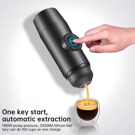 Machine à café portable - Machine à expresso de voyage - Idéale pour la voiture et le camping 12V - Compatible avec les capsules de café Nespresso (1/3)