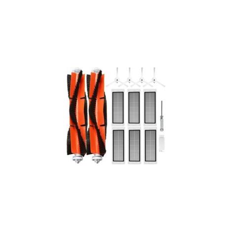 Kit di accessori per aspirapolvere Xiaomi Roborock S5 S50 S51 S55 S5 Max S6 S60 S65, 2 spazzole principali, 6 filtri HEPA, 4 spazzole laterali