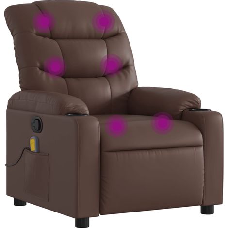 Maison Exclusive - Massagesessel Braun Kunstleder