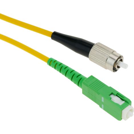BeMatik - Cable de fibra óptica FC/PC a SC/APC monomodo simplex 9/125 de 50 cm OS2