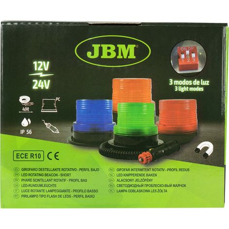 GIROFARO DESTELLANTE ROTATIVO PERFIL BAJO- AMBAR  JBM52827 (1/2)