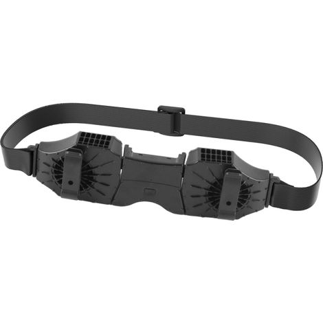 Ventilador de sobremesa portátil de doble flujo de aire con 3 velocidades, ideal para actividades al aire libre como acampar, hacer senderismo, pescar y correr.