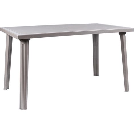 tavolo da esterno "domingo" in polipropilene taupe 130x75x73 cm (1/2)