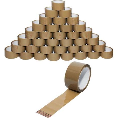 36 Rollen Paketband Packband braun Standard 50mm x 66m Paketklebeband low noise