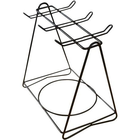 Porte-tasses triangulaire en métal, présentoir pour 6 tasses à café et thé, design épuré pour comptoir de cuisine (1/5)