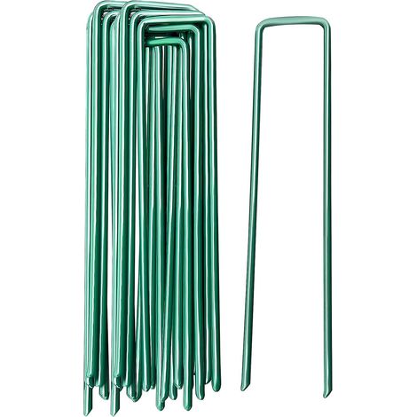 Piquets de jardin, agrafes de sol, piquets d'ancrage pour aménagement paysager, épingles de jardinage, pointes pour pelouse, toile de paillage, 10 pièces ( ) (1/5)