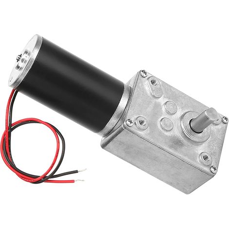 Moteur à réducteur électrique réversible à vis sans fin, arbre de 8 mm, 12 V (12 V, 30 tr/min) (1/5)