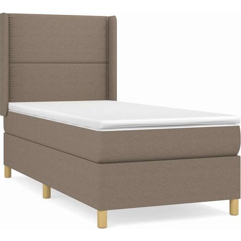 Maison Exclusive - Boxspringbett mit Matratze Taupe 90x190 cm Sto (1/5)