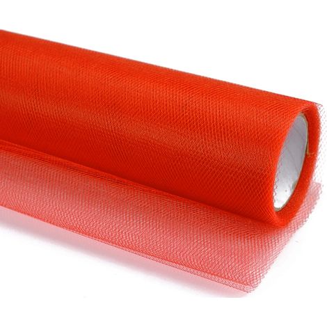 Tulle liscio, rosso, 15 cm x 9 m, 1 pz. (1/4)