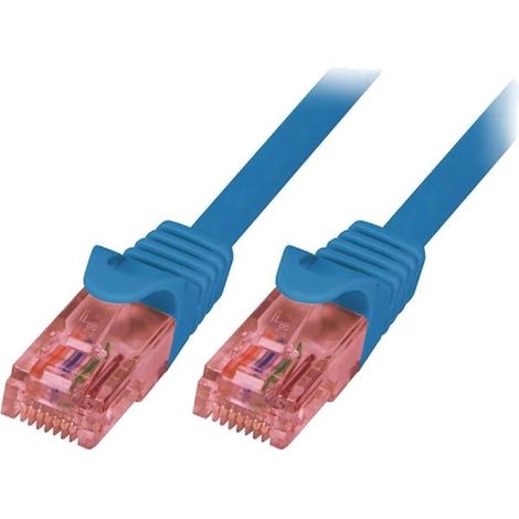 Cable reseau RJ45 male U-UTP Cat 6 bleu- 2m