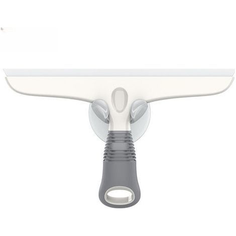 Blanc et Gris,Raclette Vitre Silicone avec Support Ventouse, Raclette Vitre Professionnel pour PareBrise de Voiture, Fenêtre, Porte de Douche, Salle de Bain (1/5)