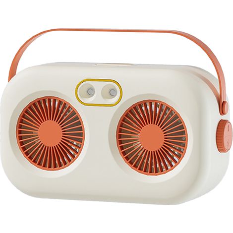Ventilateur brumisateur portable USB double pulvérisation, brume d'eau rafraîchissante, humidificateur de bureau pour maison, voyage, blanc (1/5)