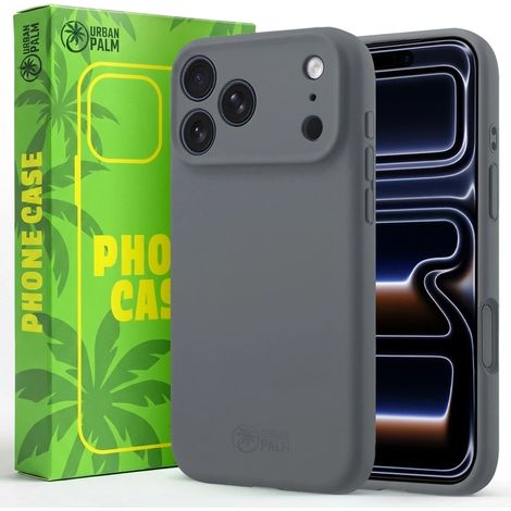 UrbanPalm iPhone 17 Pro Silikonhülle mit MagSafe-Unterstützung, Granitgrau (1/5)