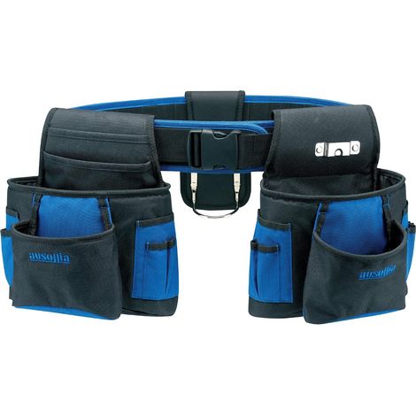 CEINTURES PORTE-OUTILS DOUBLE SAC DE CHARPENTIER EN TISSU RENFORCÉ AVEC UNE CEINTURE PROFESSIONNELLE (1/5)