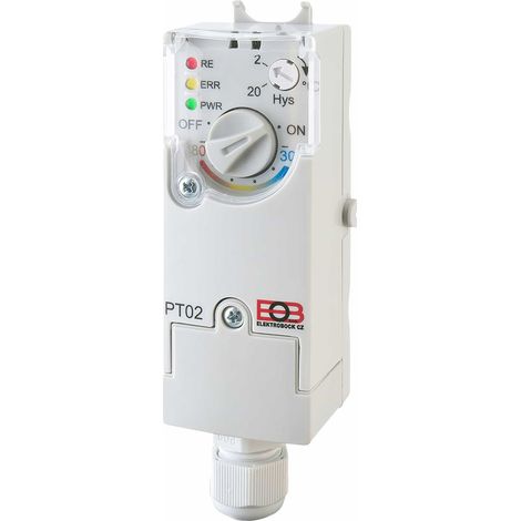 Thermostat à sangle EOB 646, électronique, PT02, blanc