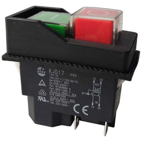 Interruptores electromagnéticos KJD17 – 220 V – 4 polos – Terminales de conexión (1/4)