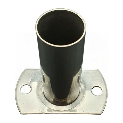 EDG – Platine de fixation pour échelle de piscine hors sol – Compatible Oogarden Gapp – Sans visserie – Bois blanc (1/4)