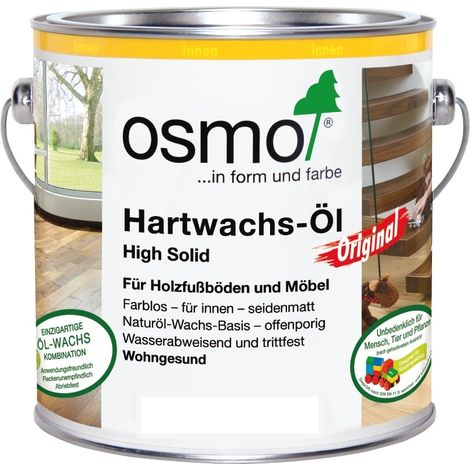 Osmo Hartwachs-Öl Original Farblos Seidenmatt 0,375 l - 10300023