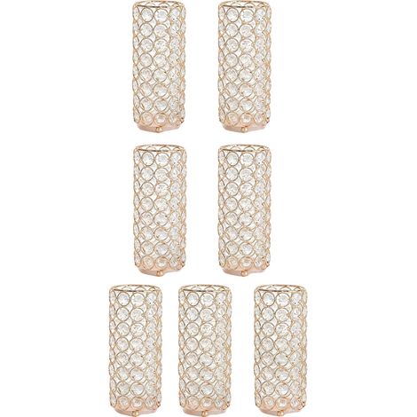 Portafiori in cristallo, elegante design cilindrico, decorazione versatile, 8 pezzi (1/2)