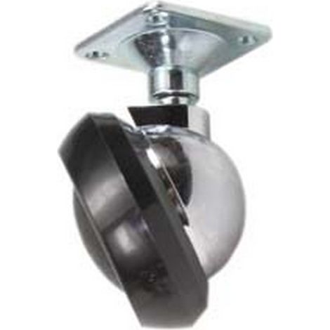 4PZ RUOTE MEZZA SFERA CON PIASTRA - ø mm.42 piastra mm.28x28