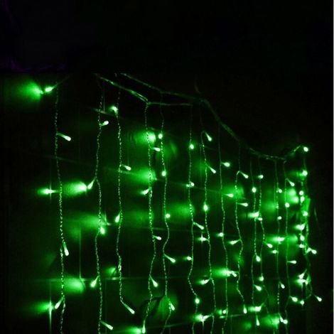 216 lampes LED, guirlande de stalactites de Noël, 5 mètres, 8 modes, rideau de lumières féeriques pouvant être connecté, guirlande de Noël adaptée pour décoration de fêtes, mariages en (1/5)
