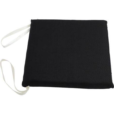 Coussin Mémoire Carré Noir en Mousse à Rebond Lent pour Tabouret (1/5)